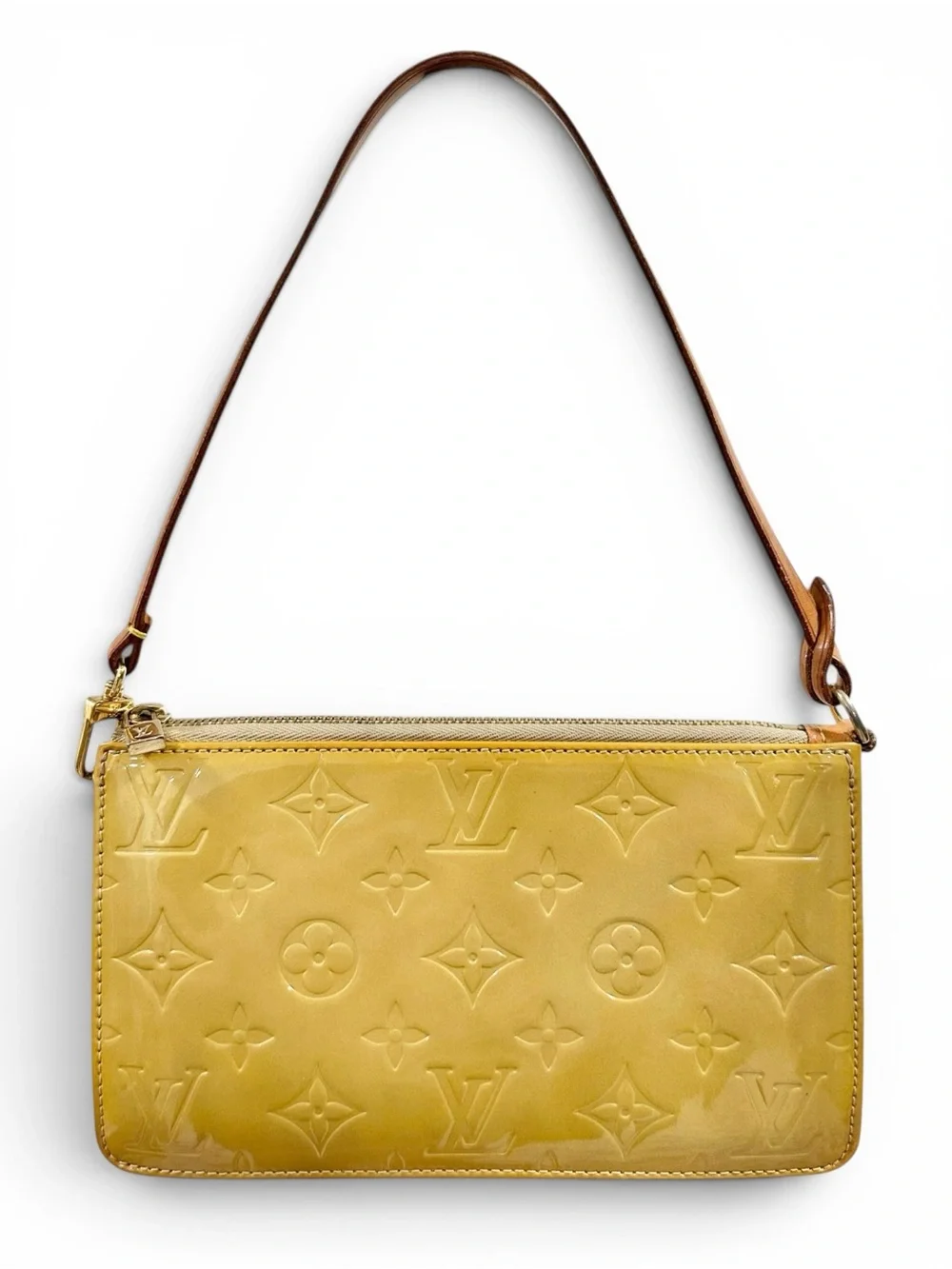 Louis Vuitton Yellow Vernis & Vachetta Leather Lexington Pochette Mini Bag